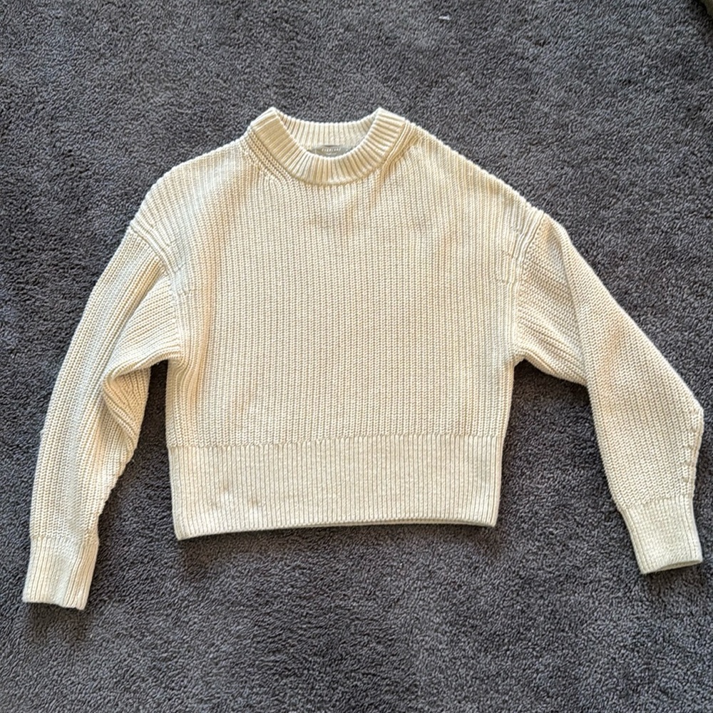 Everlane “The Texture Cotton Crew” Crewneck Sweater